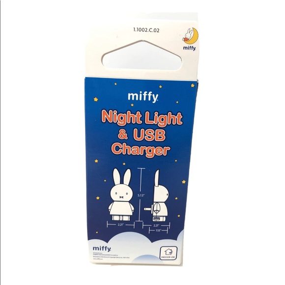 Miffy Yellow Bunny Warm White LED Night Light With Dual USB Charger 5” - Picture 5 of 8
